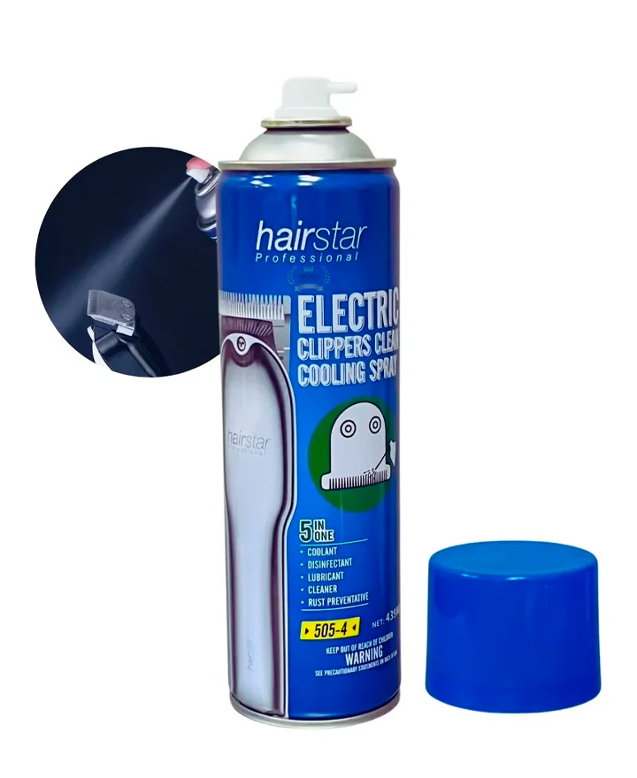 Spray Lubricante Cleppers Clean Para Máquinas (5 en 1) Hairstar 439ml - Imagen 3