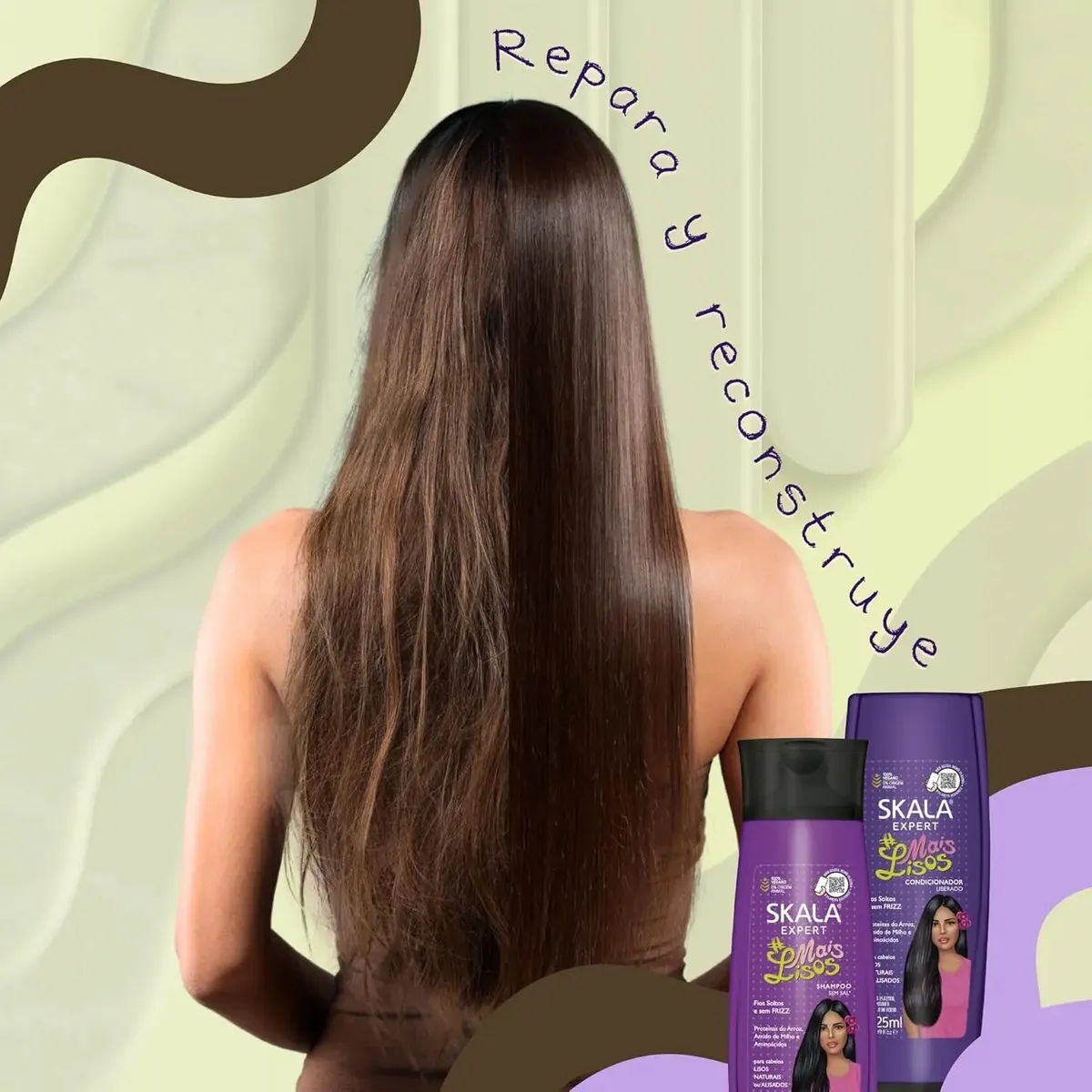 Kit Shampoo + Acondicionador Mais Lisos Skala 325ml - Imagen 2