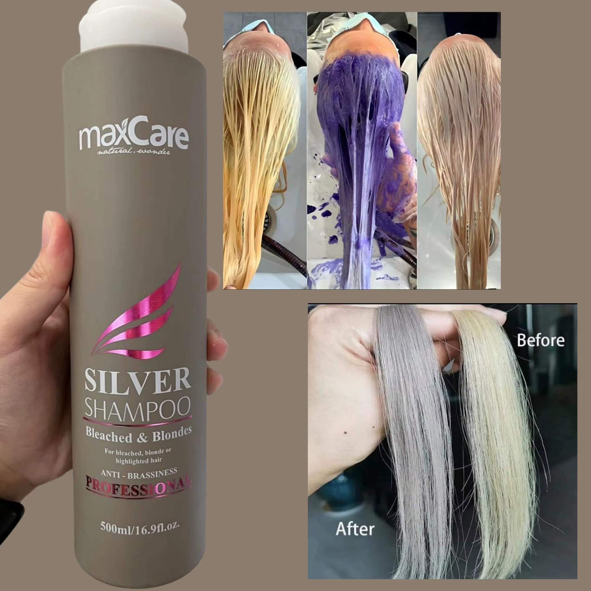 Maxcare Shampoo Silver Profesional Sin Sulfato 500ml - Imagen 5