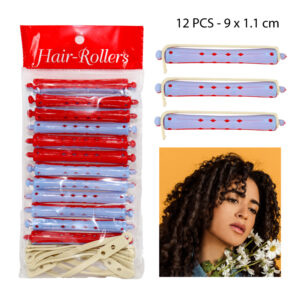 Bigudies /Rizadores Rojo/azul 11mm Para Permanente 12 Und