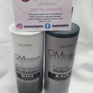 Shampoo Y Crema Matizadora Black OM Platinum