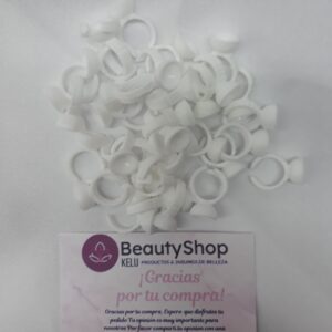 Anillo Plástico Multiuso para pegamento de Pestañas /Pigmentos para Uñas 10X1.000