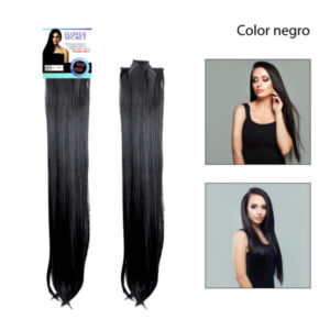 Extensión de cortina negro para el cabello
