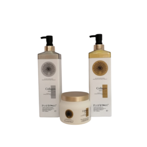 Kit Shampoo Acondicionador y Crema Mascarilla Capilar Collagen Plus Vinge