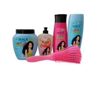 Kit de skala  mais cachos shampo, acondicionador, crema, gel y peineta