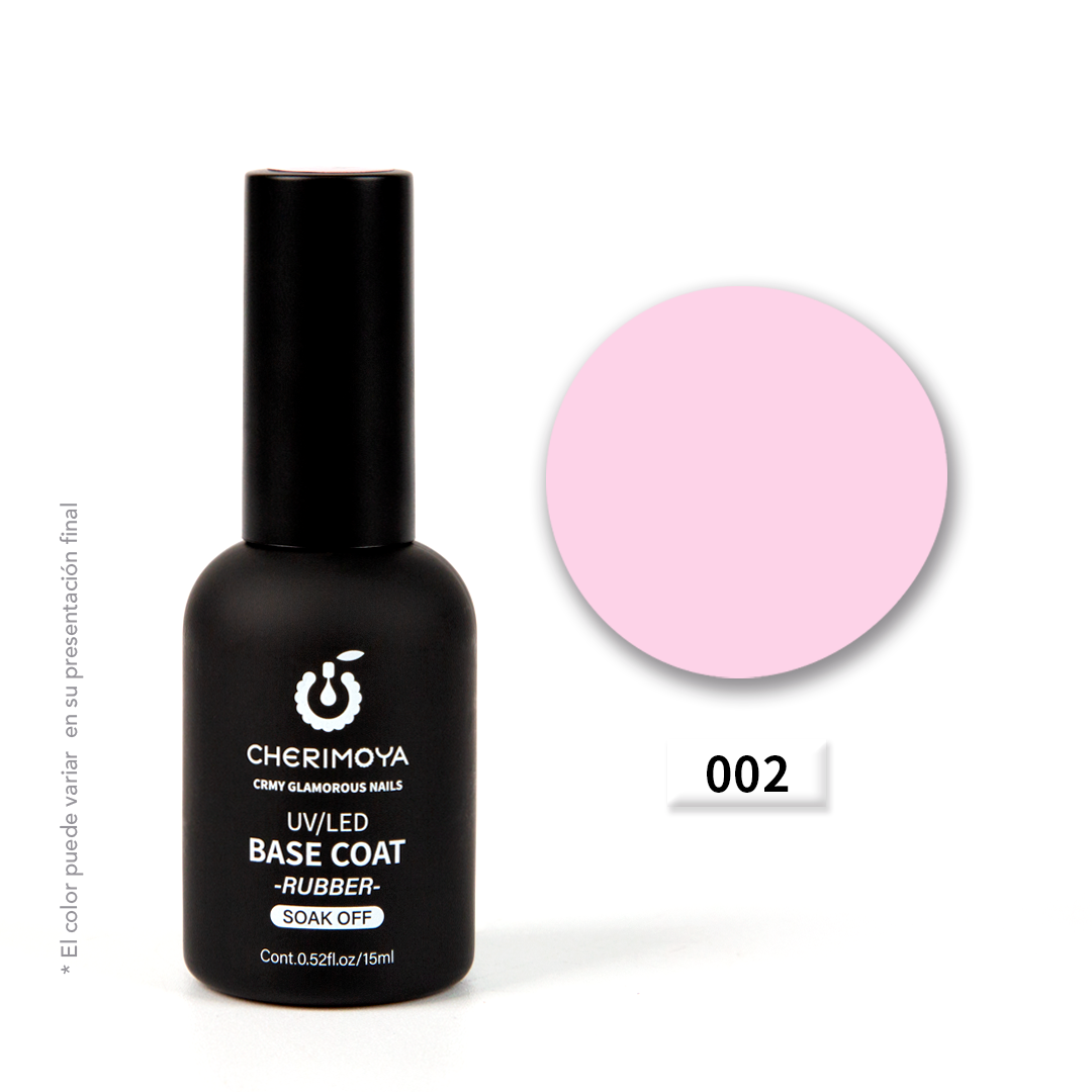 Base Coat Rubber Rosa 002 Cherimoya 15ml