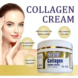 Crema Facial Colágeno día/noche Flower Secret 80g