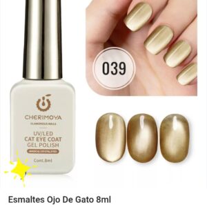Esmalte Permanente Ojo de Gato/Batido Luz de Luna Cherimoya 8ml #039