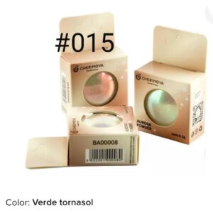 Polvo Tornasol Efecto Aurora Cherimoya #015 Verde Tornasol 2g
