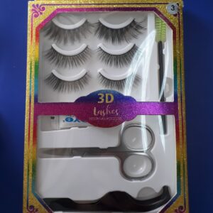 Set Completo Pestañas Postizas Cortina/ Corridas/ Tira 3 pares #3