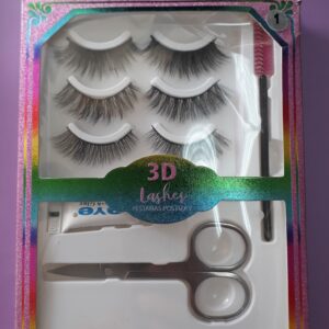 Set Completo Pestañas Postizas Cortina/ Corridas/ Tira 3 pares #1
