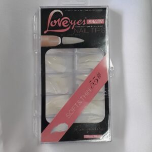 Tips Loveyes #55 Stiletto Color Hueso 100Pcs 10 tamaños