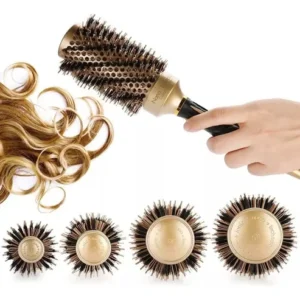 Cepillo Redondo Térmico /Secador Cerámica Antiestático de Barril Cerdas de Jabalí # 32 Maxcare