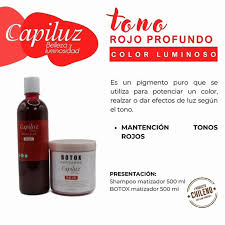 Pack Shampoo y Crema Matizadora Roja Capiluz 500ml
