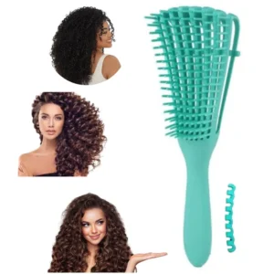 Cepillo /Peineta Flexible /Pulpo Desenredante Pfiffery Pro Color Vede