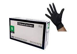 Guantes de Nitrilo Negro Sin Polvo Clean Carrier 100Unds Talla S