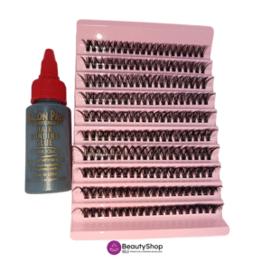 Set Pestañas Racimo /Punto + Pegamento Salon Pro Original USA 30ml