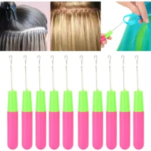 Aguja de ganchillo para micro trenzas /Extensiones de cabello /Agujas de tejer multiusos