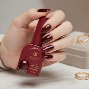 Esmalte Ojo De Gato Cat Eye Rojo Burgundy Red 12ml Cherimoya