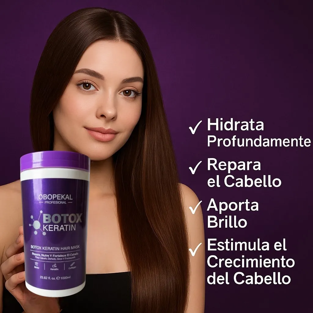 Obopekal Botox Keratin Hair Mask 1.000ml - Imagen 3