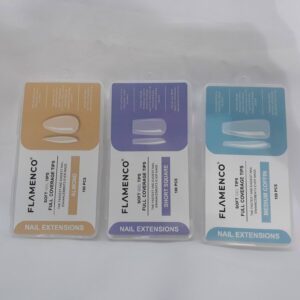 Soft Gel Tips Cobertura Completa 100 /120 Pcs Flamenco
