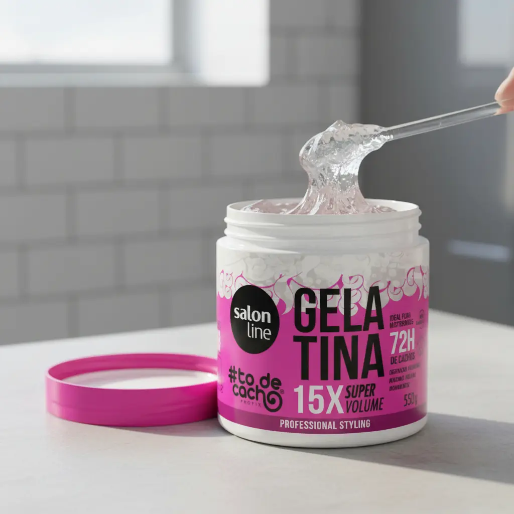 Gelatina 15X Super Volumen 72H de Cachos Salon Line (Vegano) 550g - Imagen 3