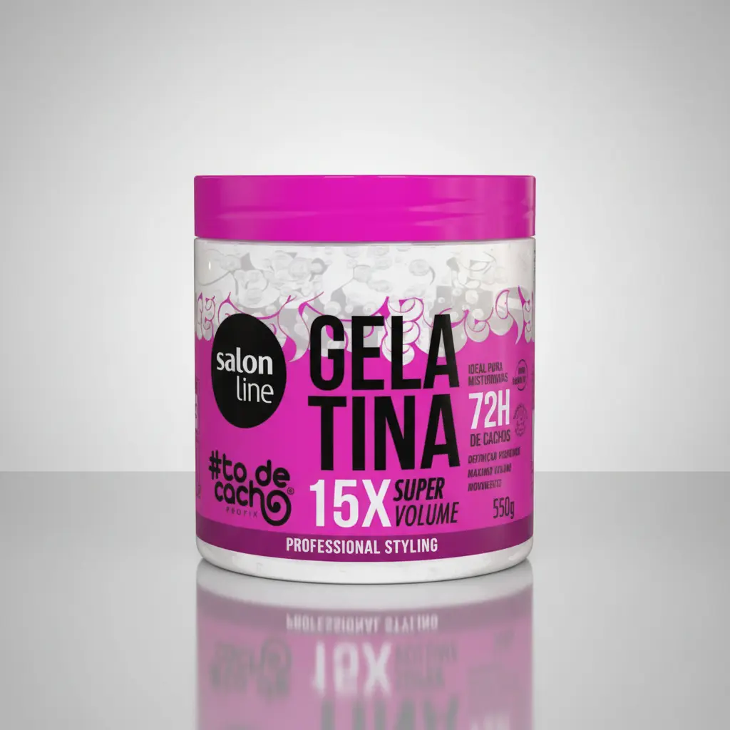 Gelatina 15X Super Volumen 72H de Cachos Salon Line (Vegano) 550g