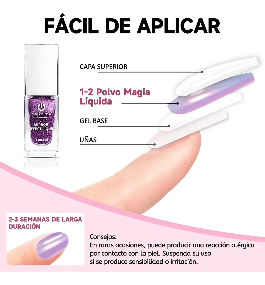 Mirror Effect Liquid (Efecto Espejo) Cherimoya 5ml - Imagen 5