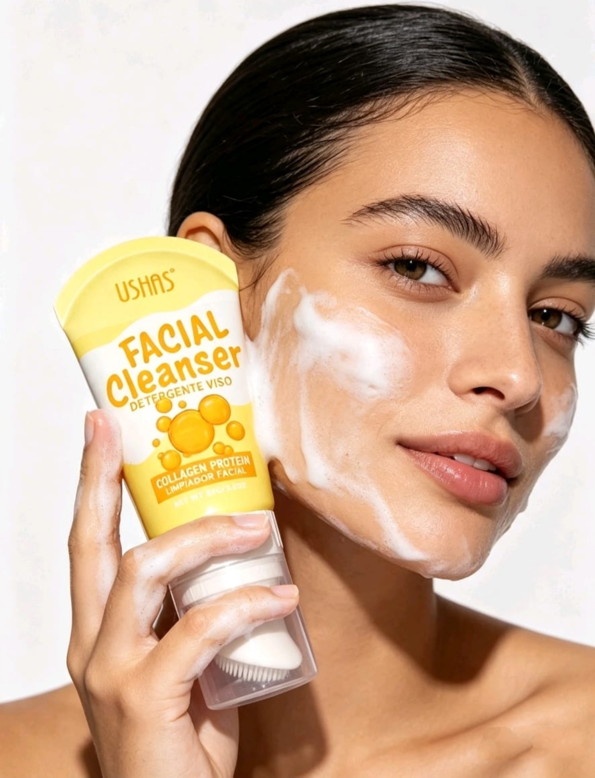 Ushas Facial Cleanser Collagen Protein (Espuma Limpiadora Proteína de Colágeno) 85g - Imagen 4