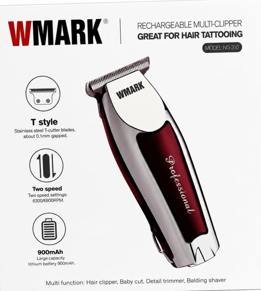 Recortadora de Cabello y Patillera Inalámbrica Profesional Wmark NG-310