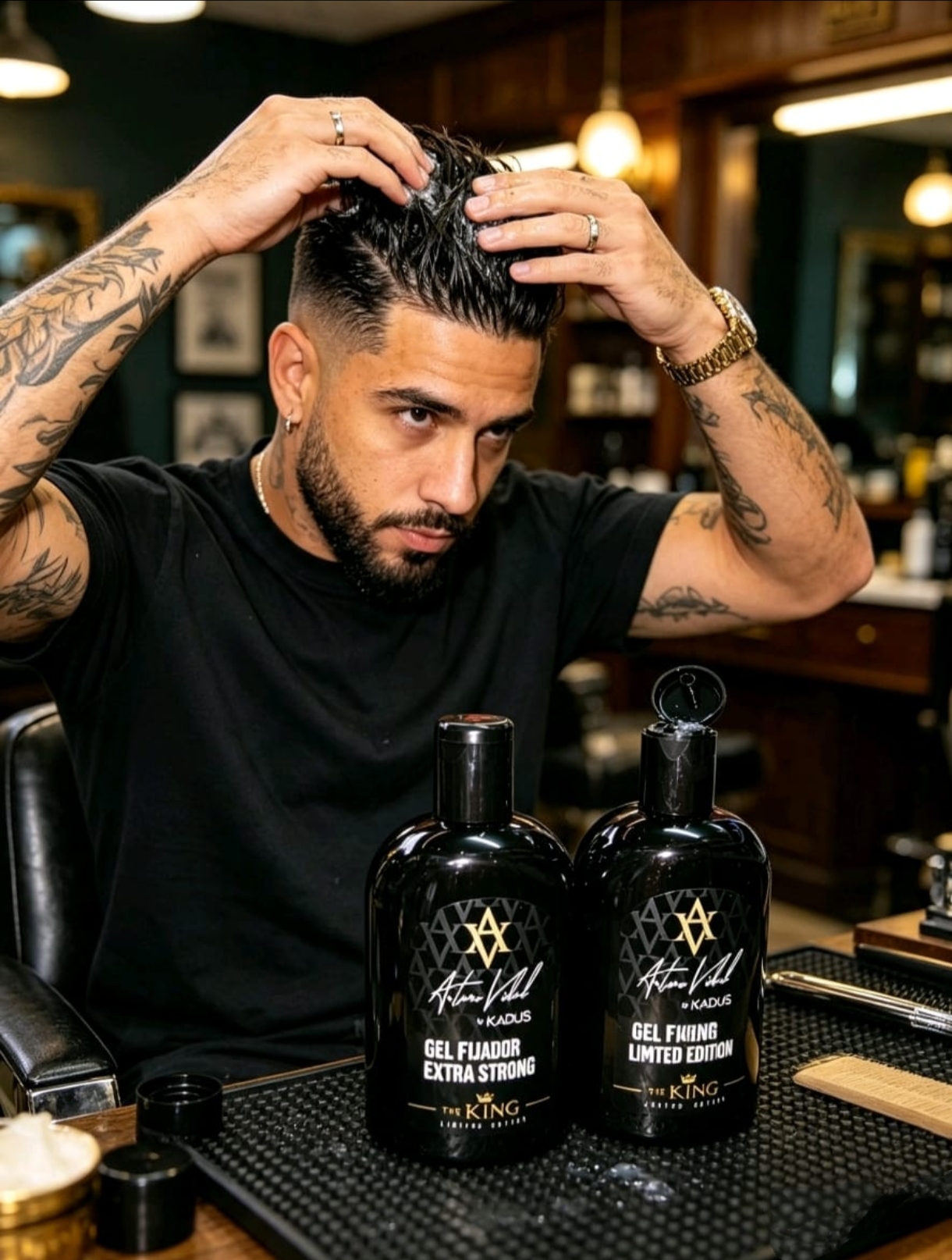 Gel Capilar Extra Fuerte Arturo Vidal The King por Kadus 500g - Imagen 4