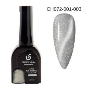 Esmalte Efecto Ojo de Gato 003 Silver Shine (Colección Glitter Clear) Cherimoya 12ml