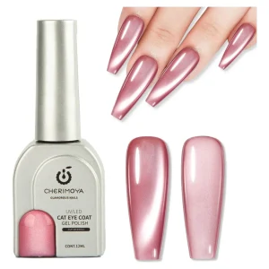 Esmalte Efecto Ojo de Gato Rosa Perlado 011 Cherimoya (colección Satín o Silky) 12ml