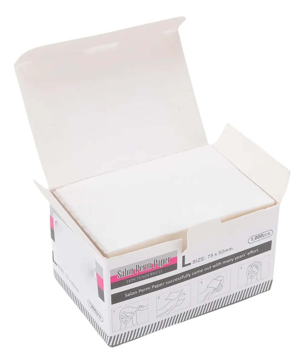 Papel Punta Para Permanente (salon perm paper) 1.000 unidades L Marca Skin Tenderness - Imagen 2